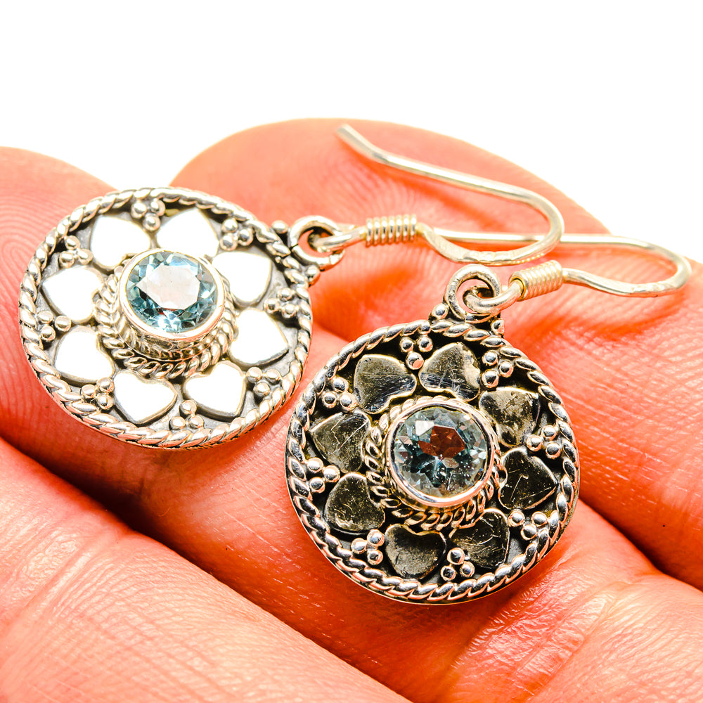 Blue Topaz Earrings handcrafted by Anasilvercos - EARR414923