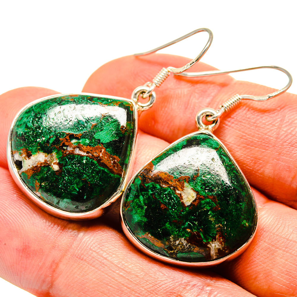 Chrysocolla Earrings handcrafted by Anasilvercos - EARR414930