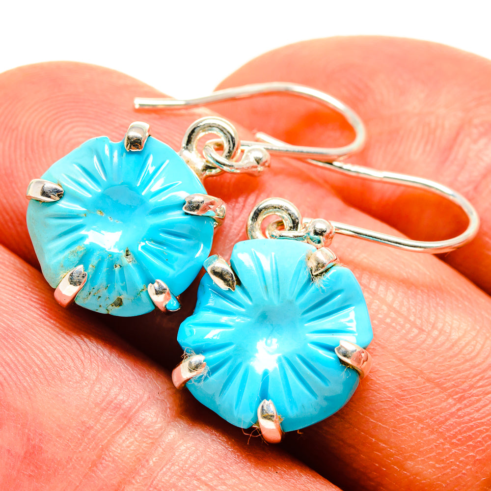 Arizona Turquoise Earrings handcrafted by Anasilvercos - EARR414950