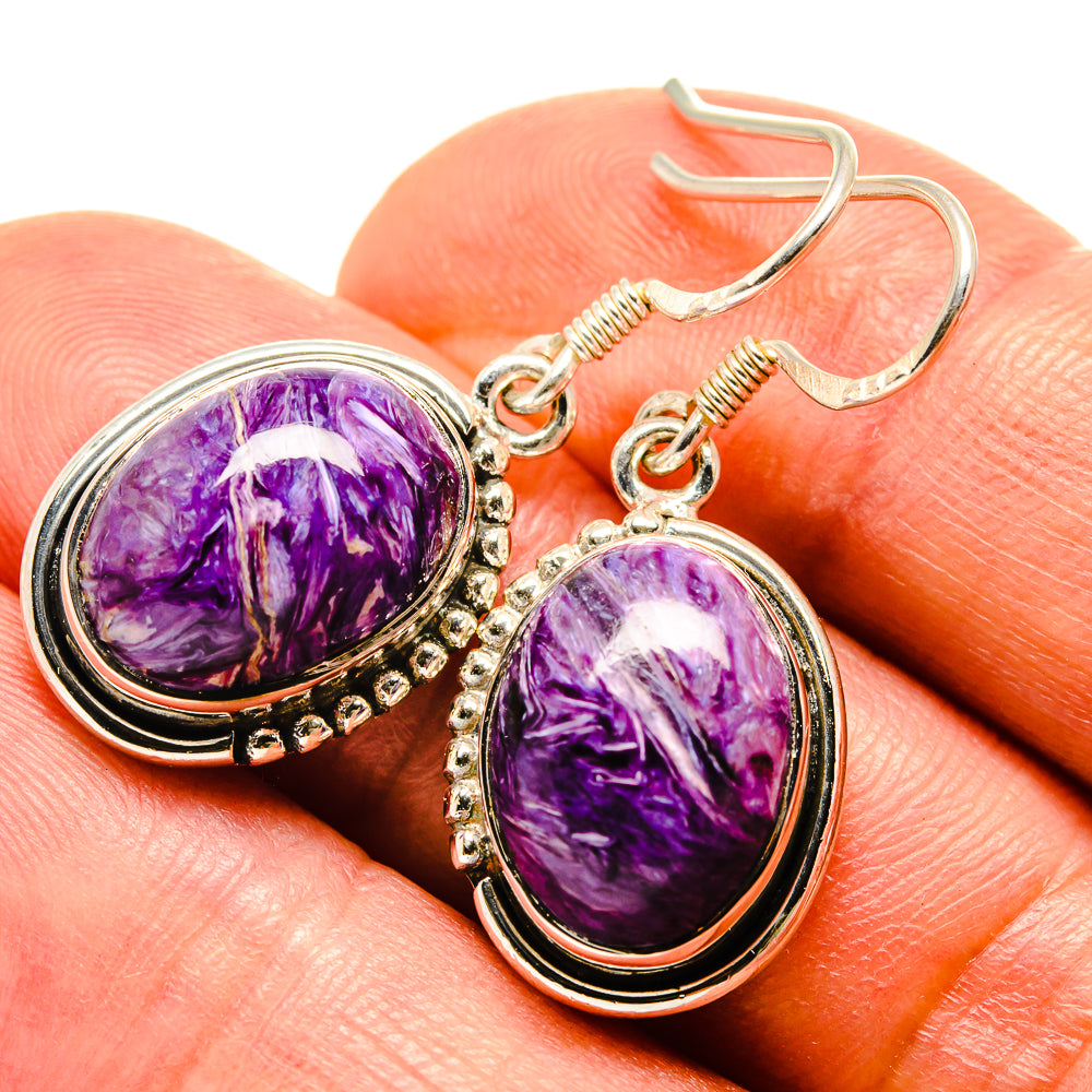 Charoite Earrings handcrafted by Anasilvercos - EARR414964