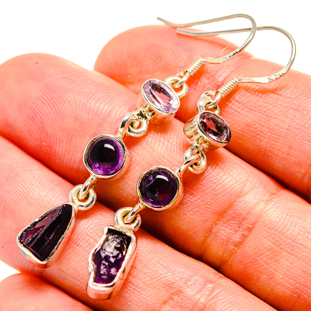Amethyst Earrings handcrafted by Anasilvercos - EARR414980