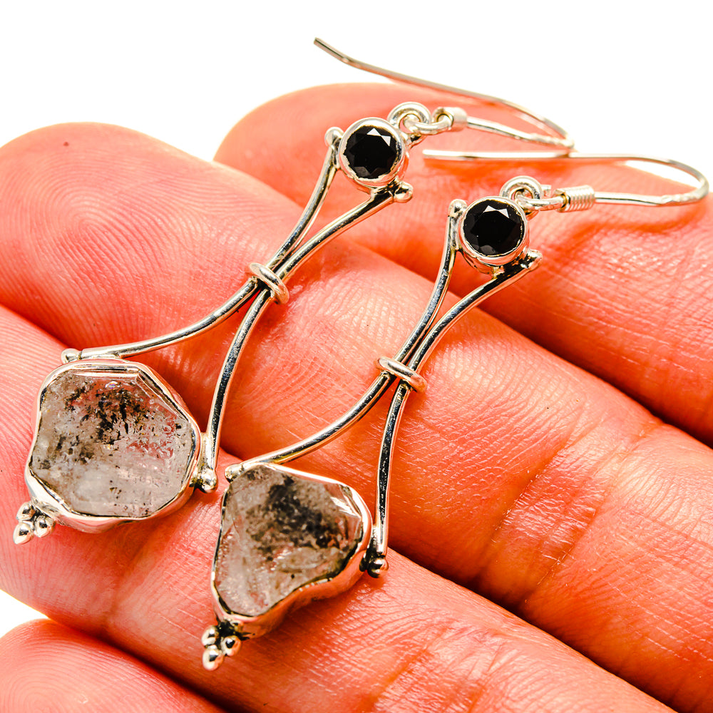 Herkimer Diamond Earrings handcrafted by Anasilvercos - EARR415001