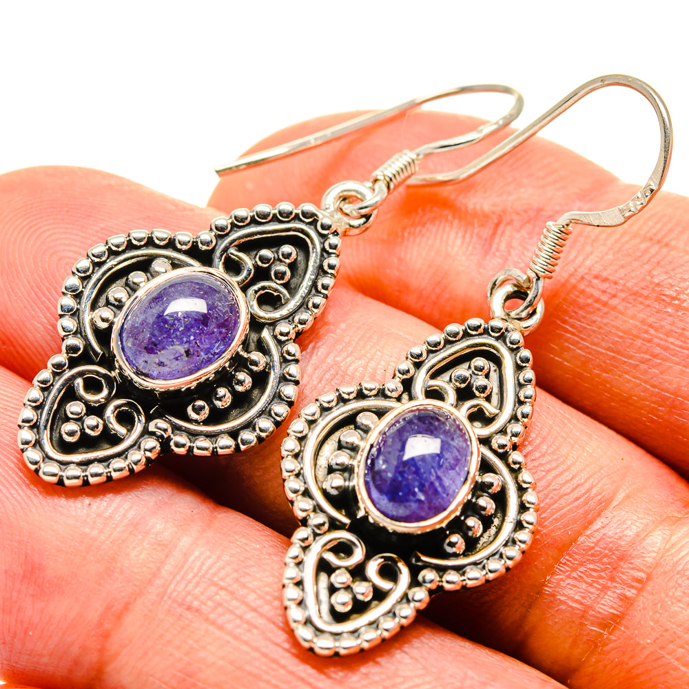 Tanzanite Earrings handcrafted by Anasilvercos - EARR415002