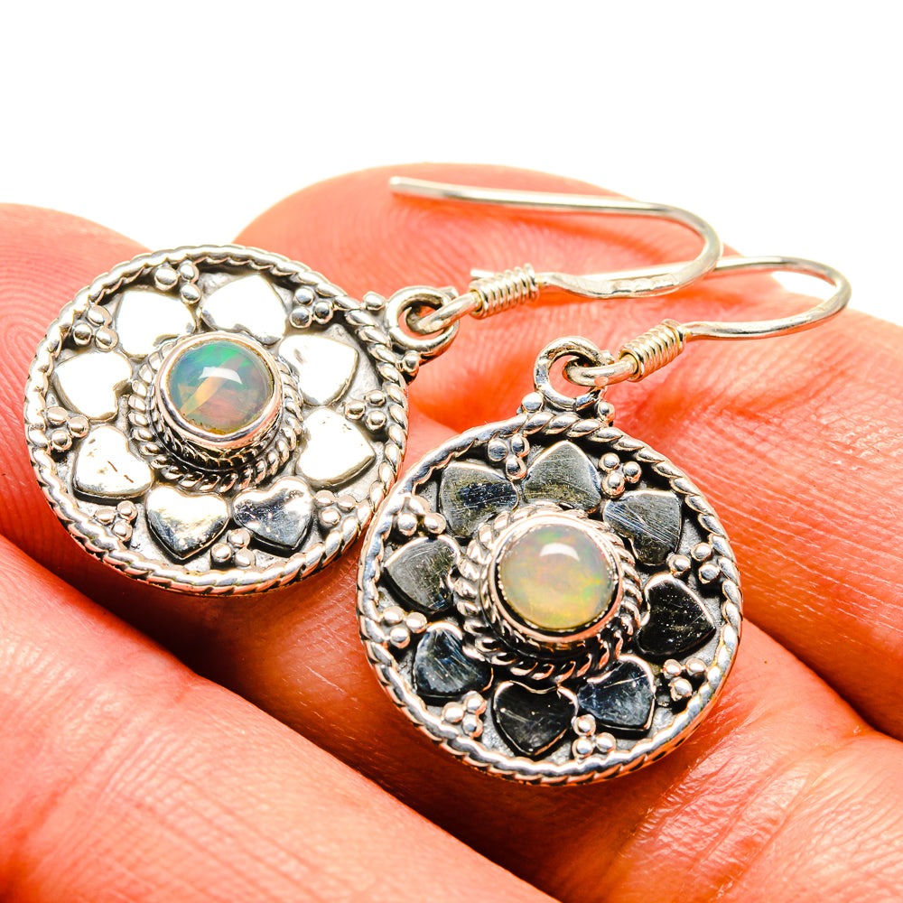 Ethiopian Opal Earrings handcrafted by Anasilvercos - EARR415004