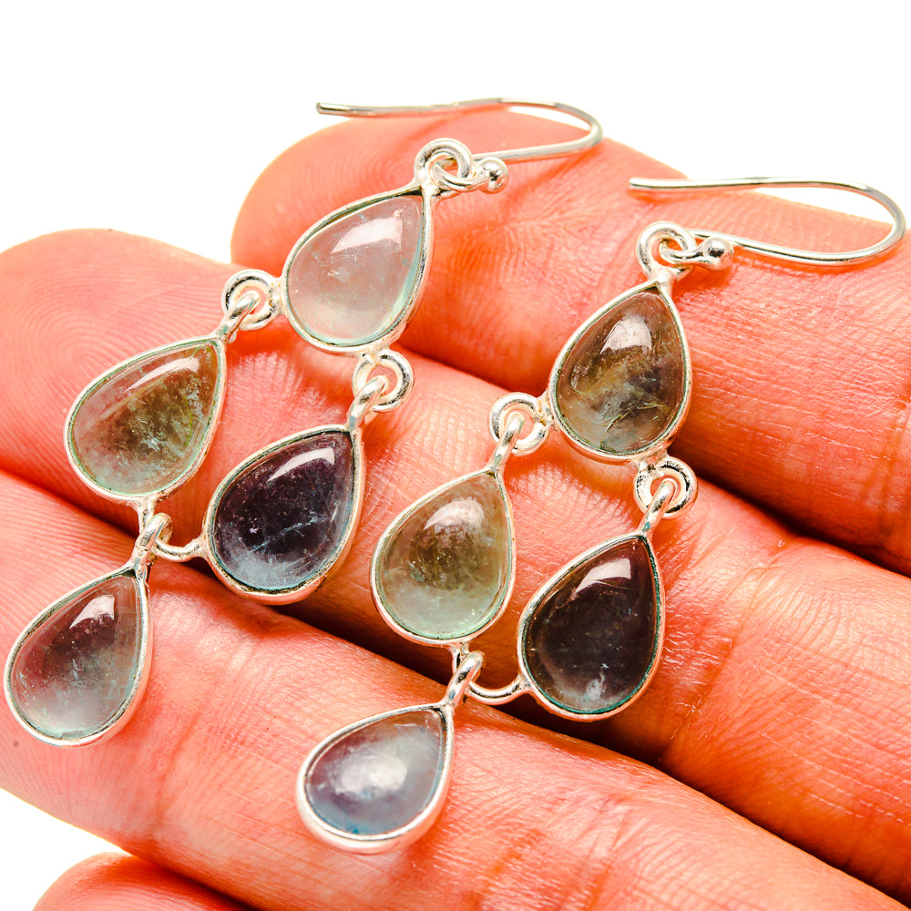 Aqua Chalcedony Earrings handcrafted by Anasilvercos - EARR415010