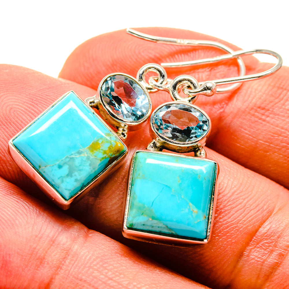 Arizona Turquoise Earrings handcrafted by Anasilvercos - EARR415025