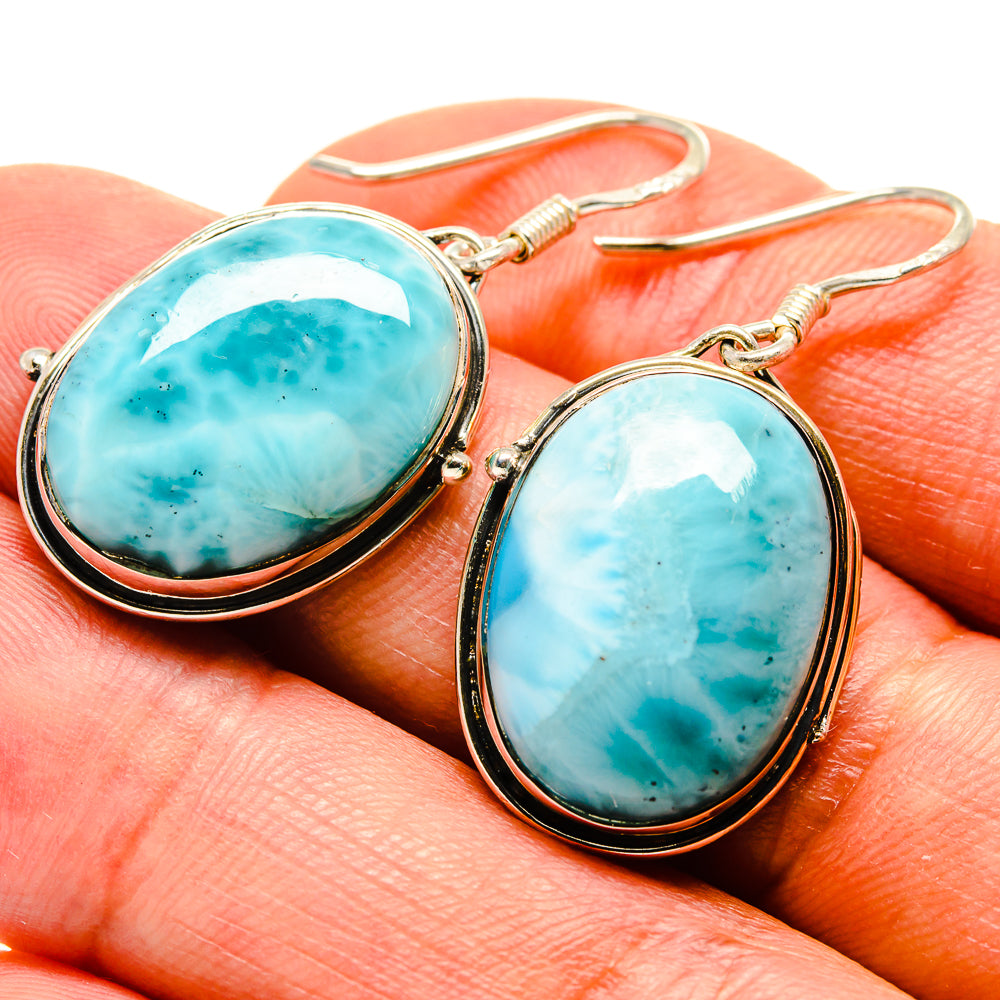 Larimar Earrings handcrafted by Anasilvercos - EARR415031