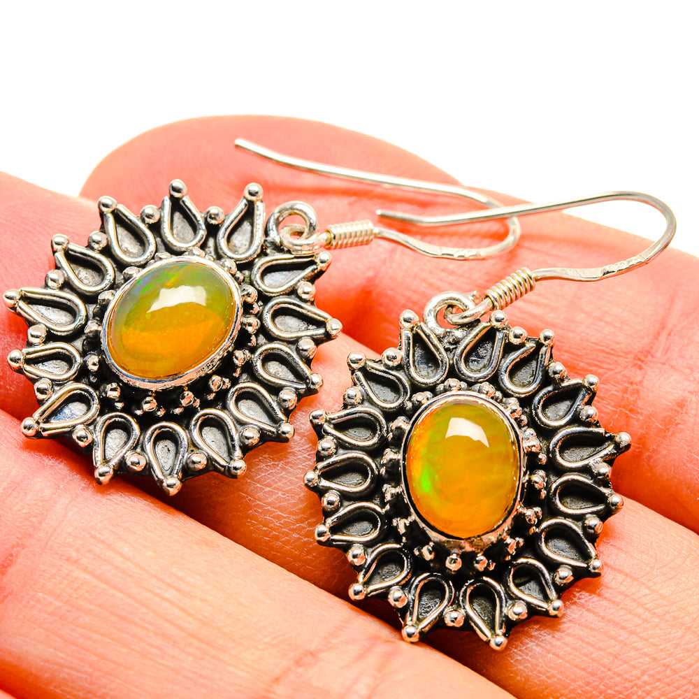Ethiopian Opal Earrings handcrafted by Anasilvercos - EARR415052