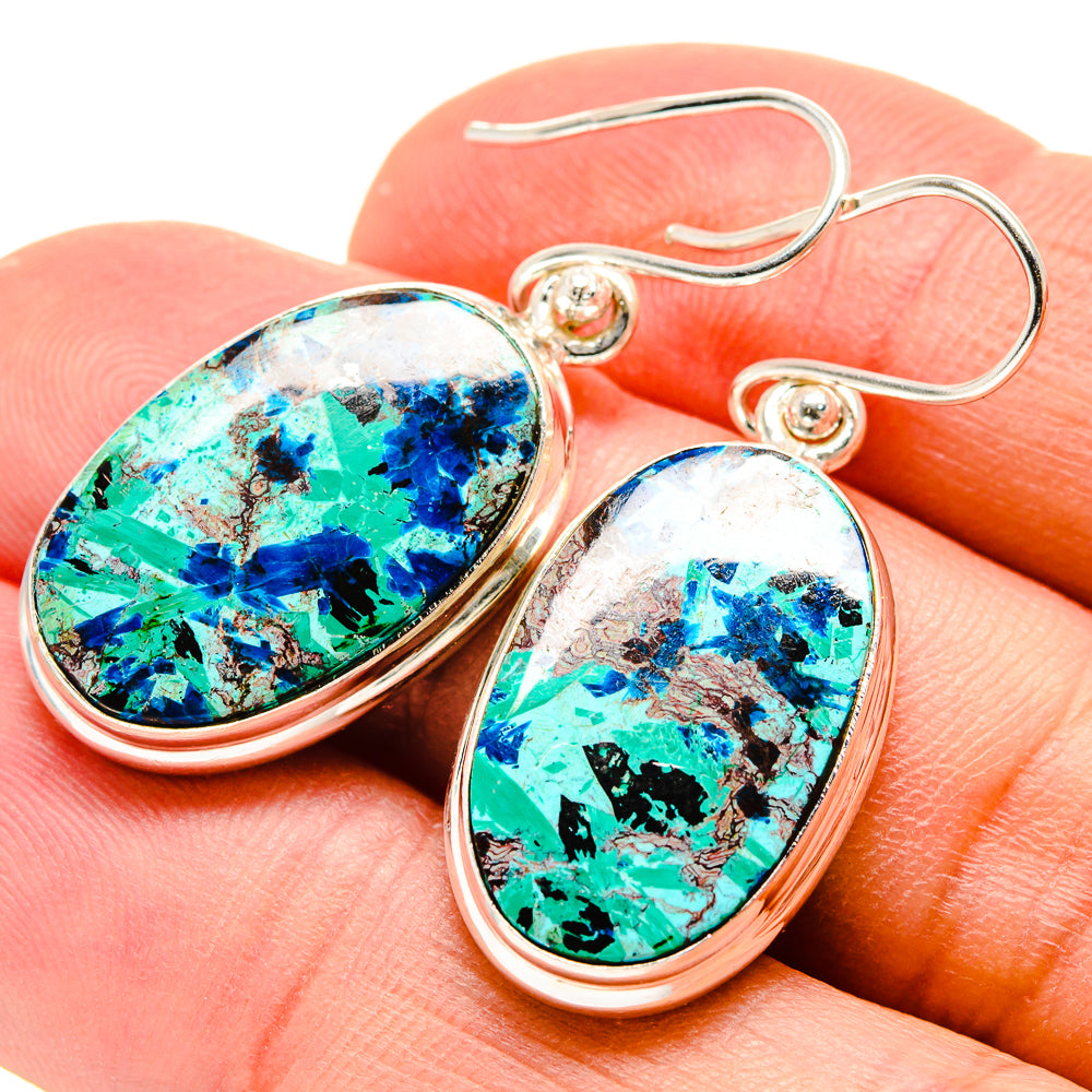 Chrysocolla Earrings handcrafted by Anasilvercos - EARR415071