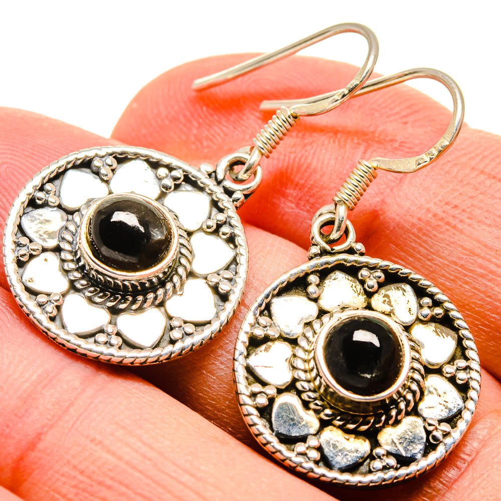 Black Onyx Earrings handcrafted by Anasilvercos - EARR415073