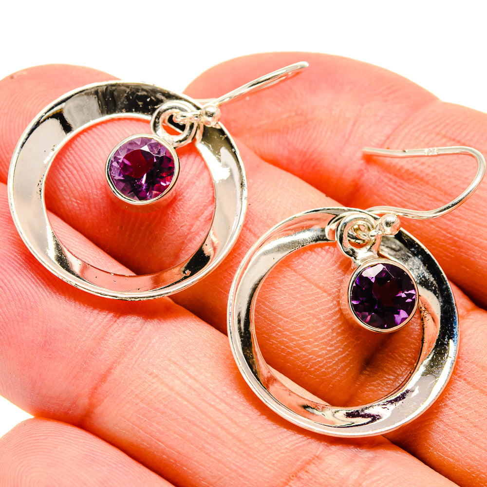 Amethyst Earrings handcrafted by Anasilvercos - EARR415074