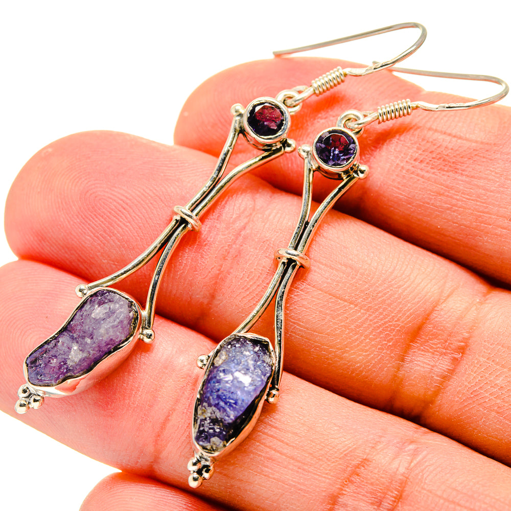 Tanzanite Earrings handcrafted by Anasilvercos - EARR415099