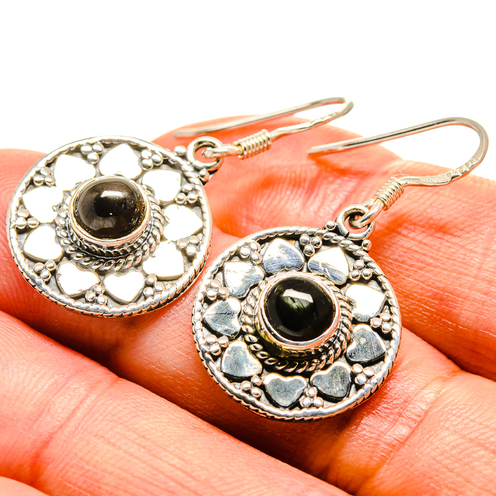 Star Diopside Earrings handcrafted by Anasilvercos - EARR415110
