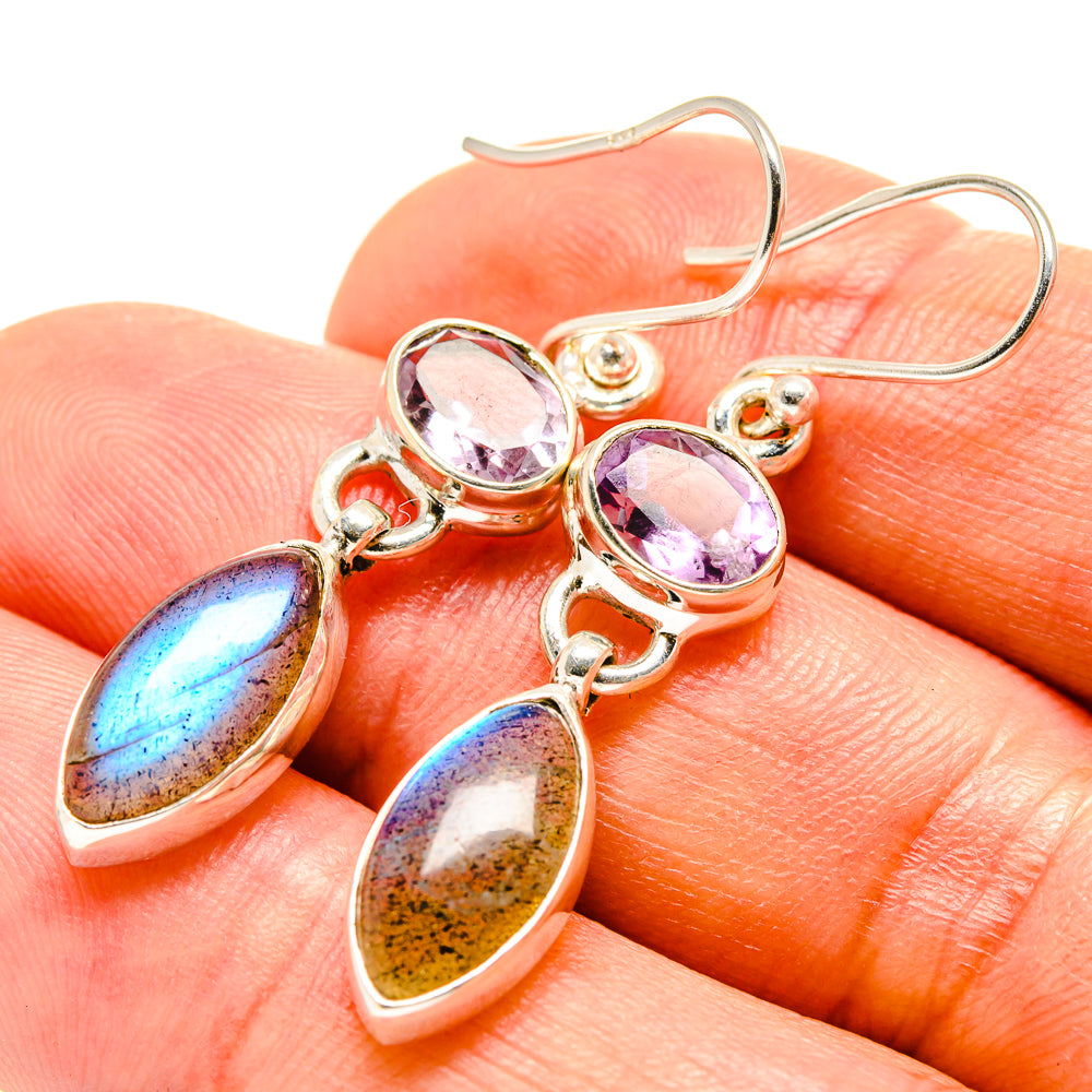 Labradorite Earrings handcrafted by Anasilvercos - EARR415116