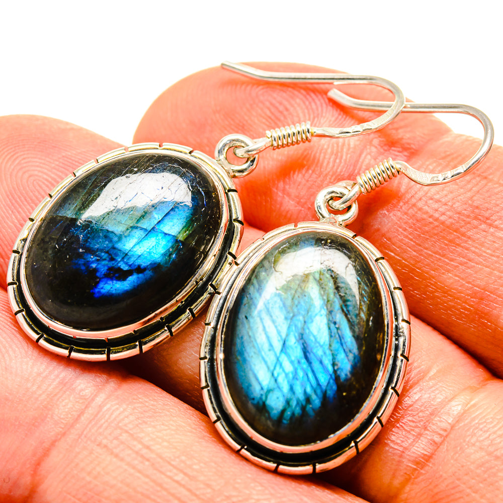 Labradorite Earrings handcrafted by Anasilvercos - EARR415117