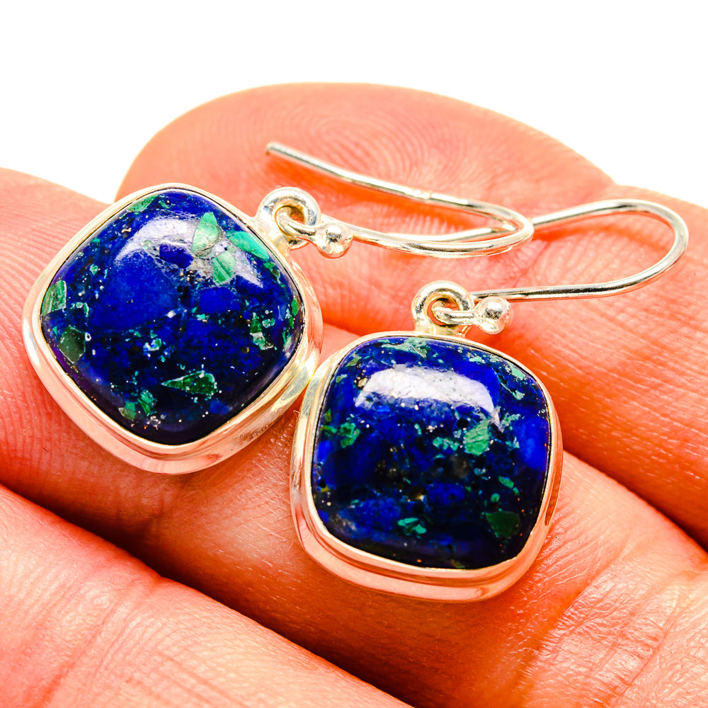Azurite Earrings handcrafted by Anasilvercos - EARR415124