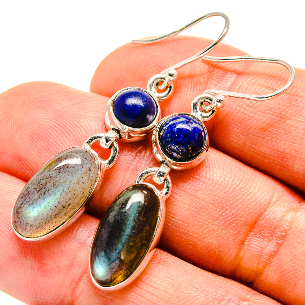Labradorite Earrings handcrafted by Anasilvercos - EARR415129