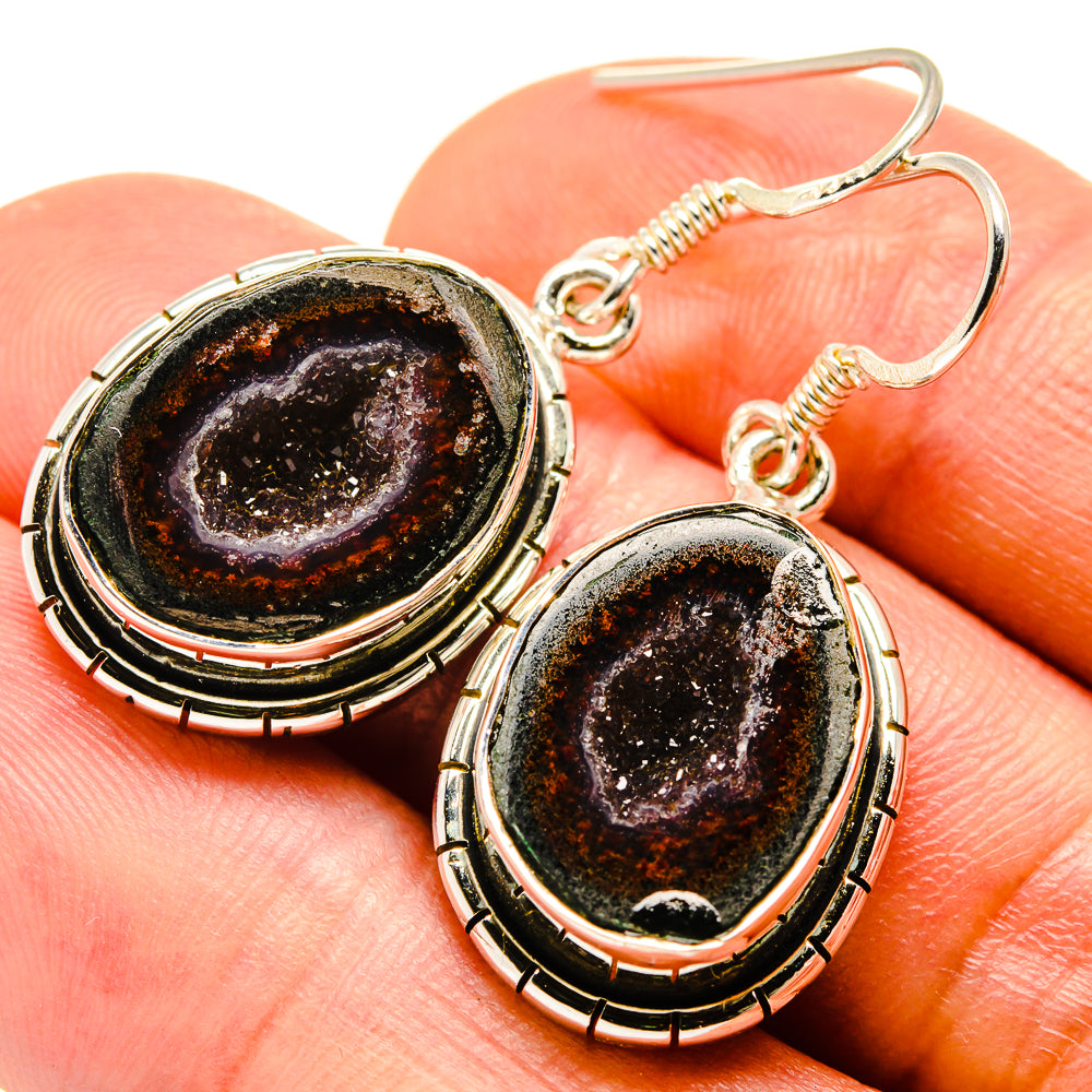 Coconut Geode Druzy Earrings handcrafted by Anasilvercos - EARR415149