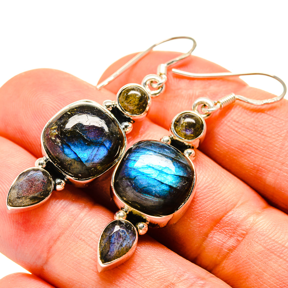 Labradorite Earrings handcrafted by Anasilvercos - EARR415152