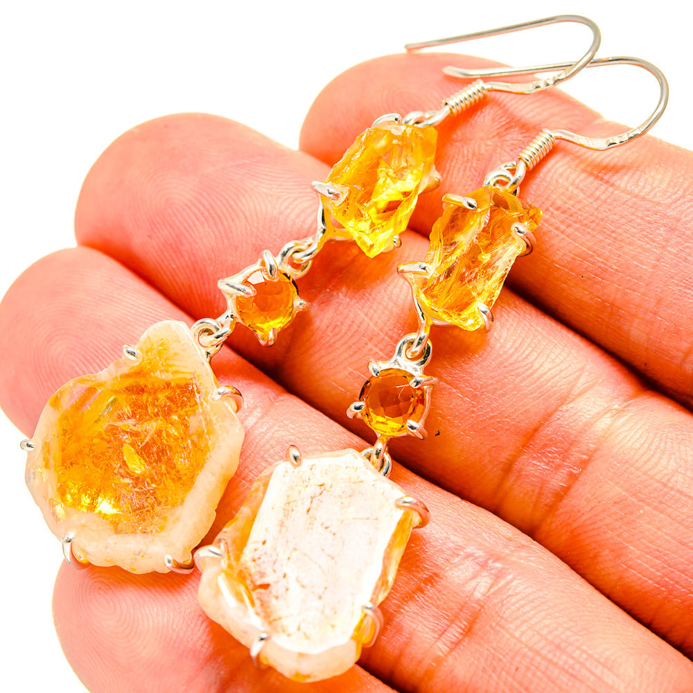 Citrine Earrings handcrafted by Anasilvercos - EARR415174