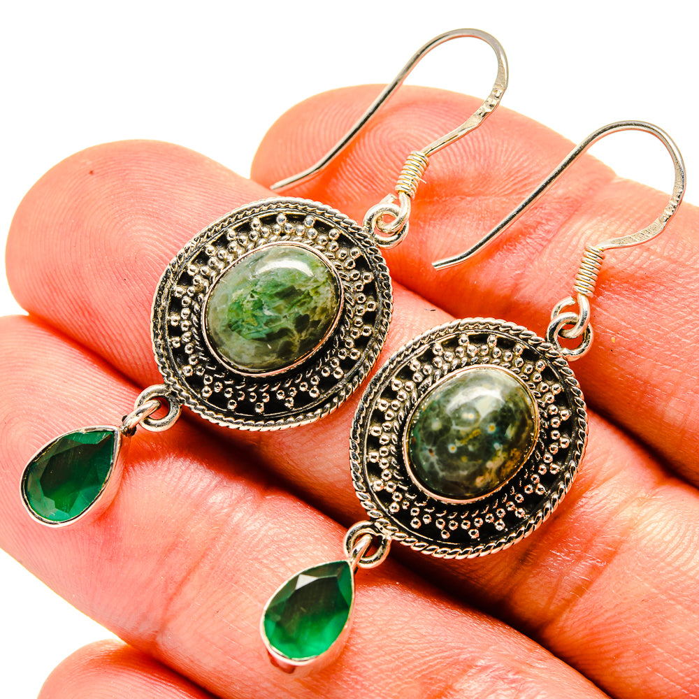 Ocean Jasper Earrings handcrafted by Anasilvercos - EARR415178