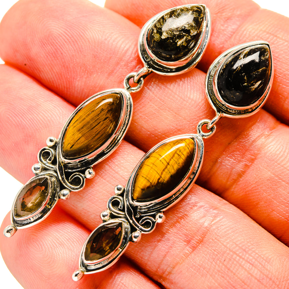 Tiger Eye Earrings handcrafted by Anasilvercos - EARR415179
