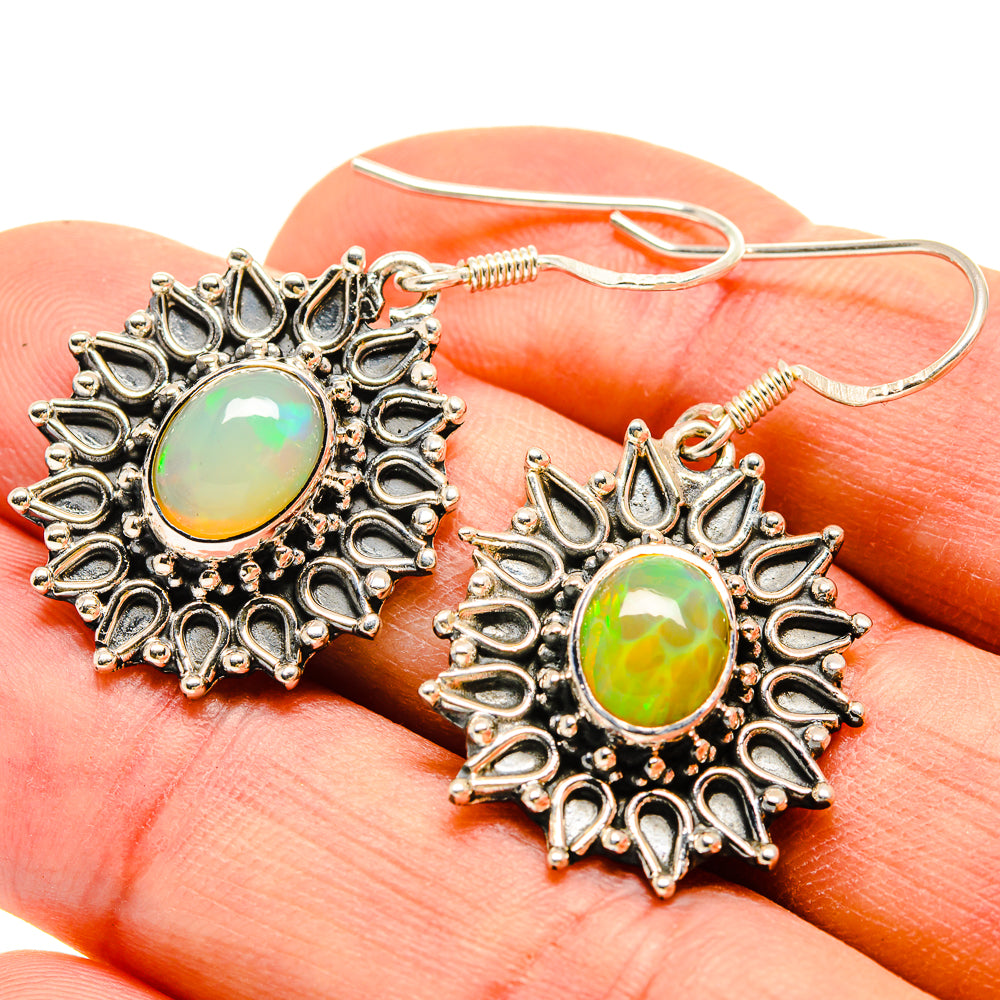 Ethiopian Opal Earrings handcrafted by Anasilvercos - EARR415184