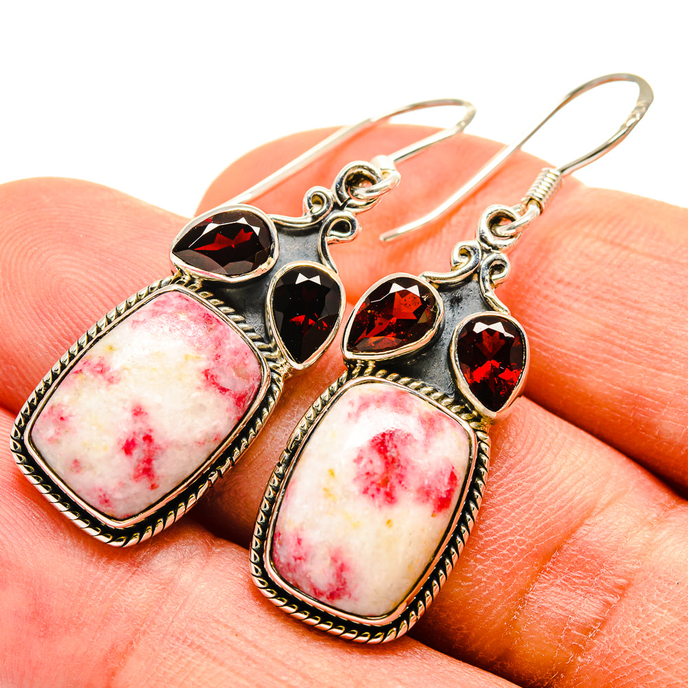 Thulite Earrings handcrafted by Anasilvercos - EARR415188