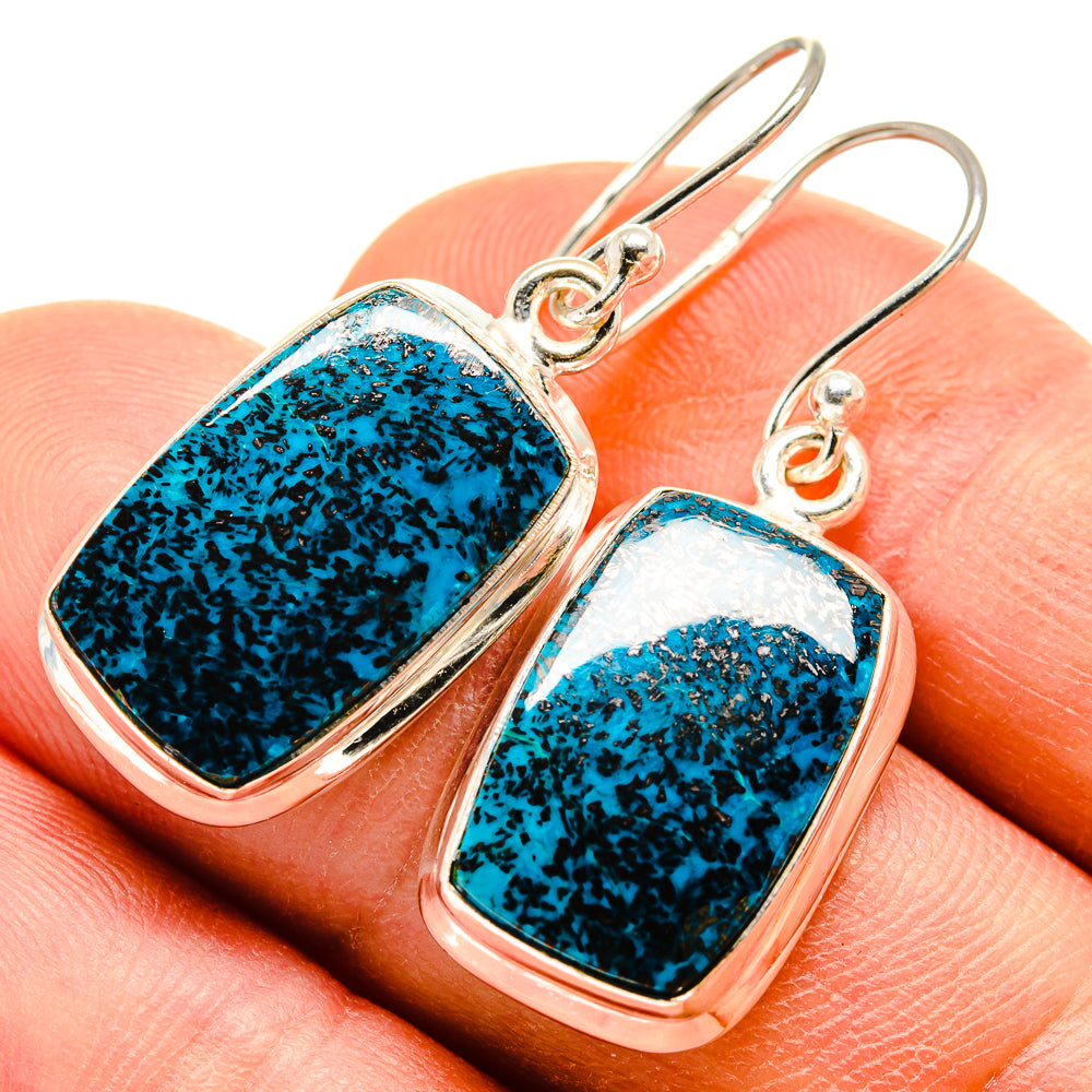Shattuckite Earrings handcrafted by Anasilvercos - EARR415204