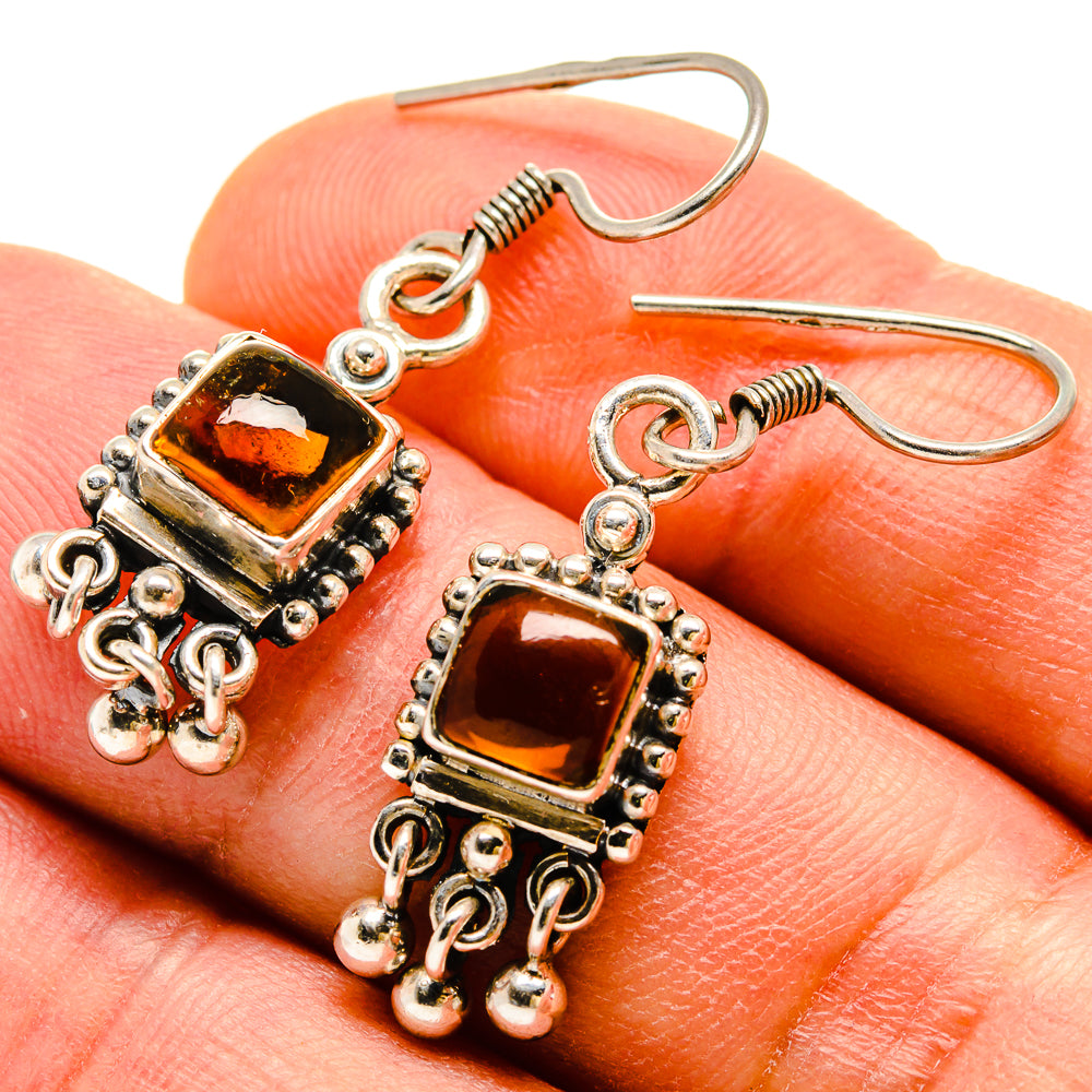 Citrine Earrings handcrafted by Anasilvercos - EARR415207