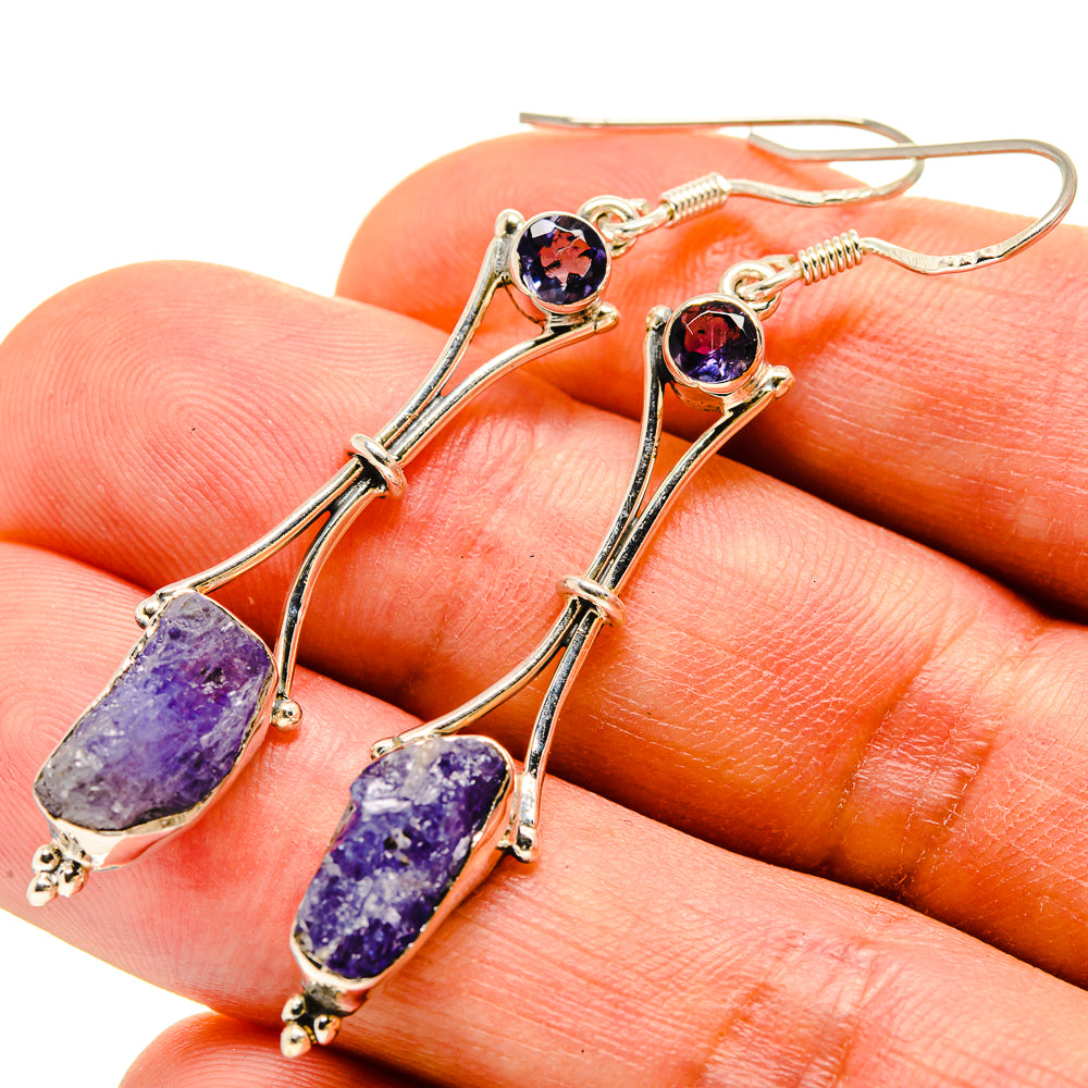 Tanzanite Earrings handcrafted by Anasilvercos - EARR415221