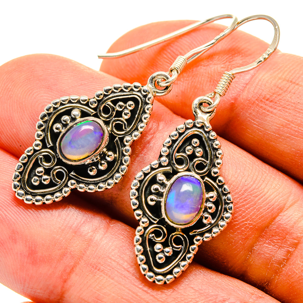 Ethiopian Opal Earrings handcrafted by Anasilvercos - EARR415237
