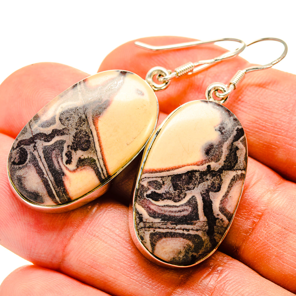 Peanut Wood Jasper Earrings handcrafted by Anasilvercos - EARR415239