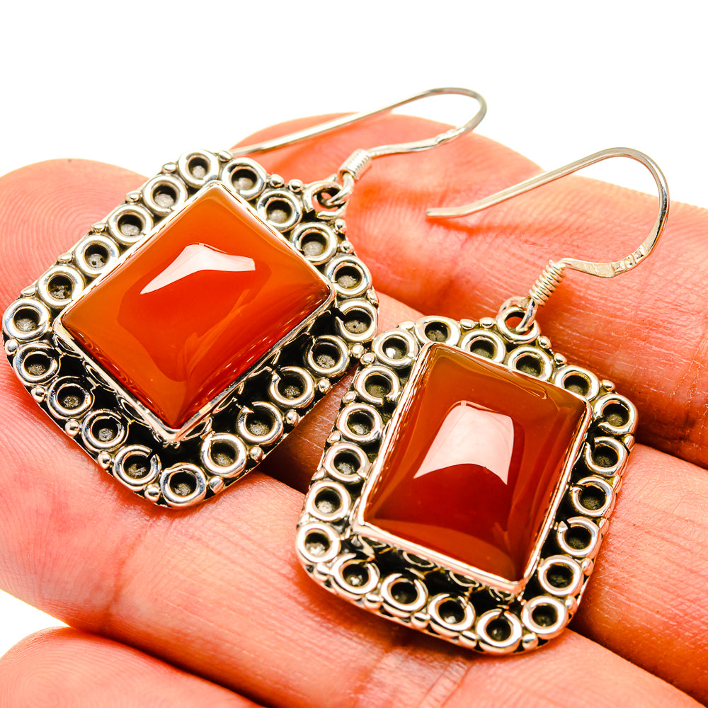 Carnelian Earrings handcrafted by Anasilvercos - EARR415240