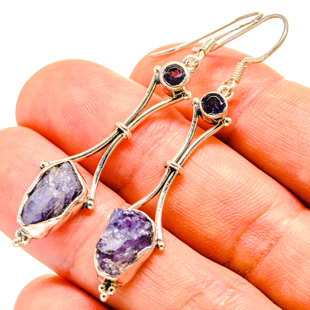 Tanzanite Earrings handcrafted by Anasilvercos - EARR415248