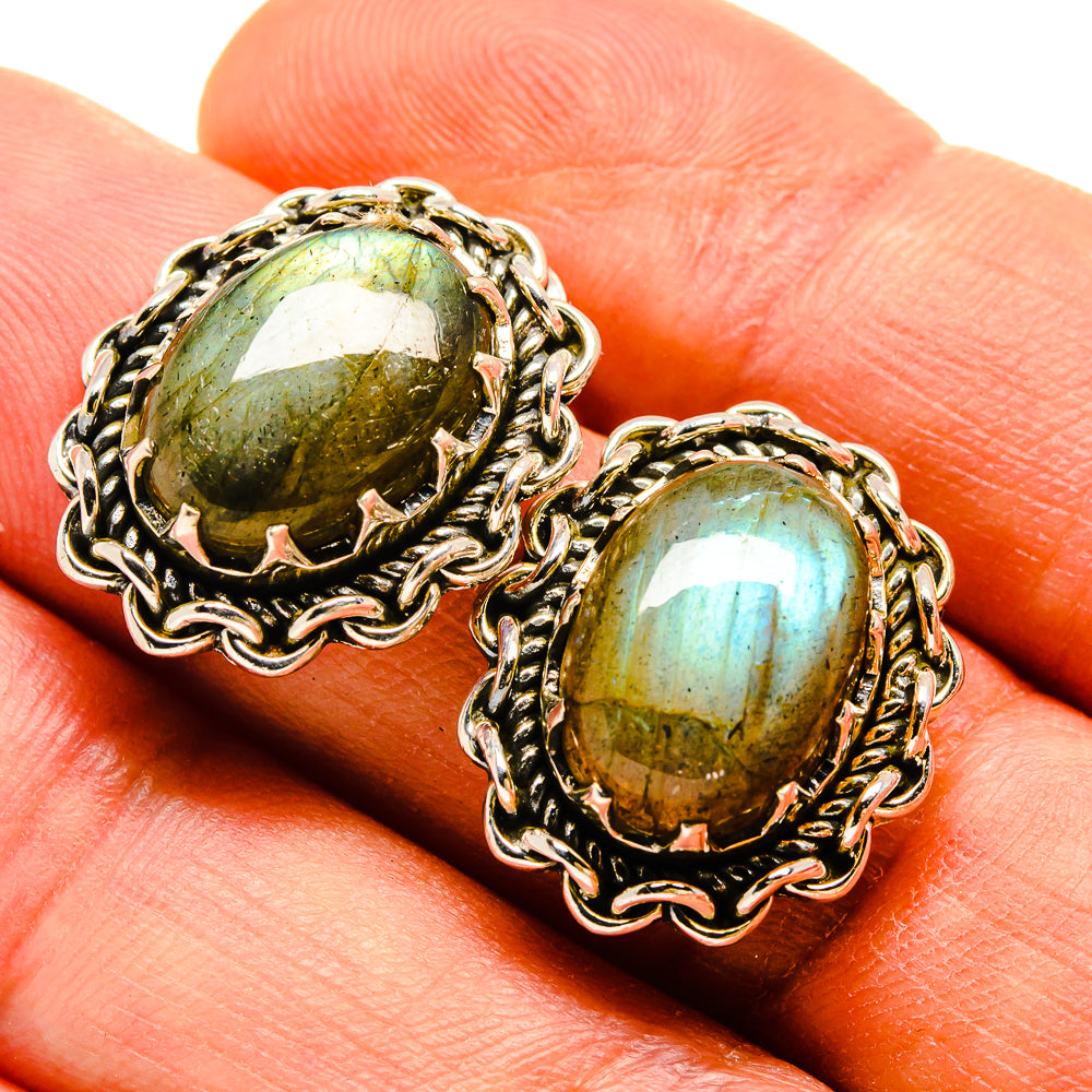 Labradorite Earrings handcrafted by Anasilvercos - EARR415251