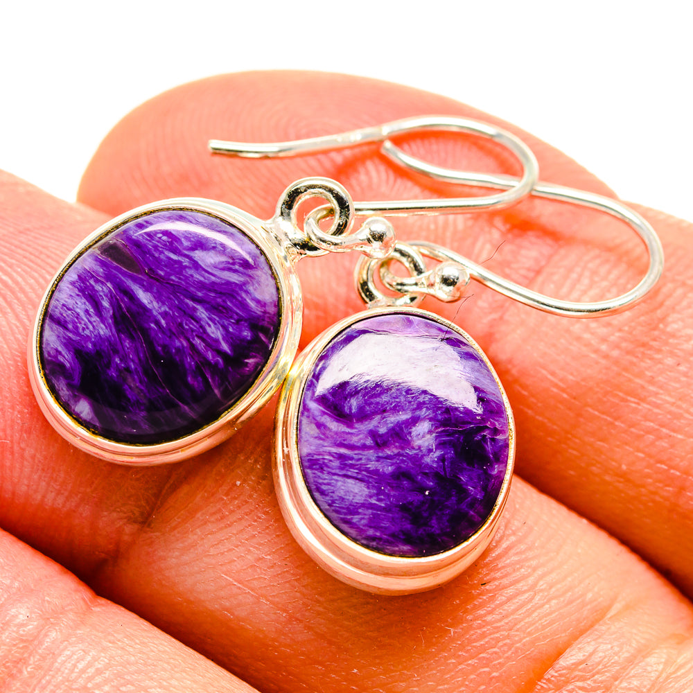 Charoite Earrings handcrafted by Anasilvercos - EARR415269