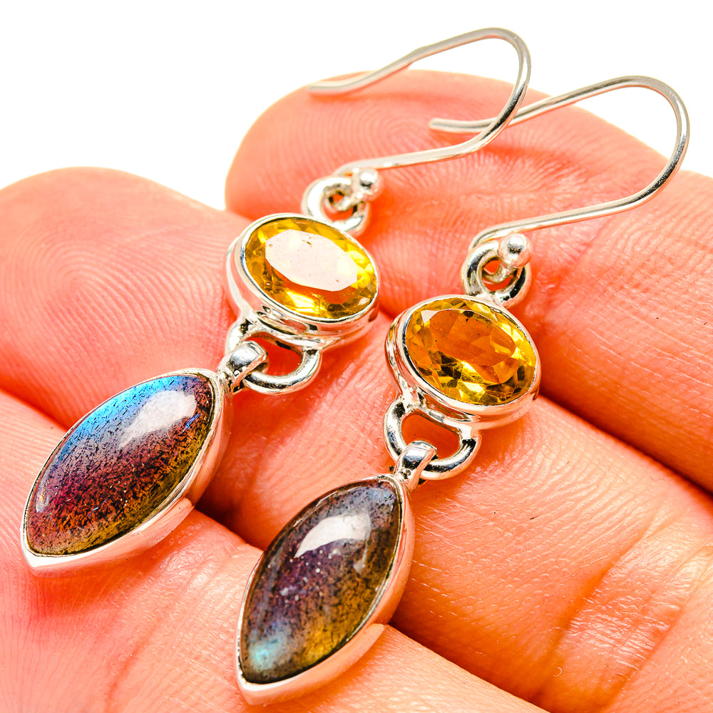 Labradorite Earrings handcrafted by Anasilvercos - EARR415271