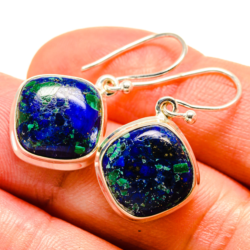 Azurite Earrings handcrafted by Anasilvercos - EARR415274