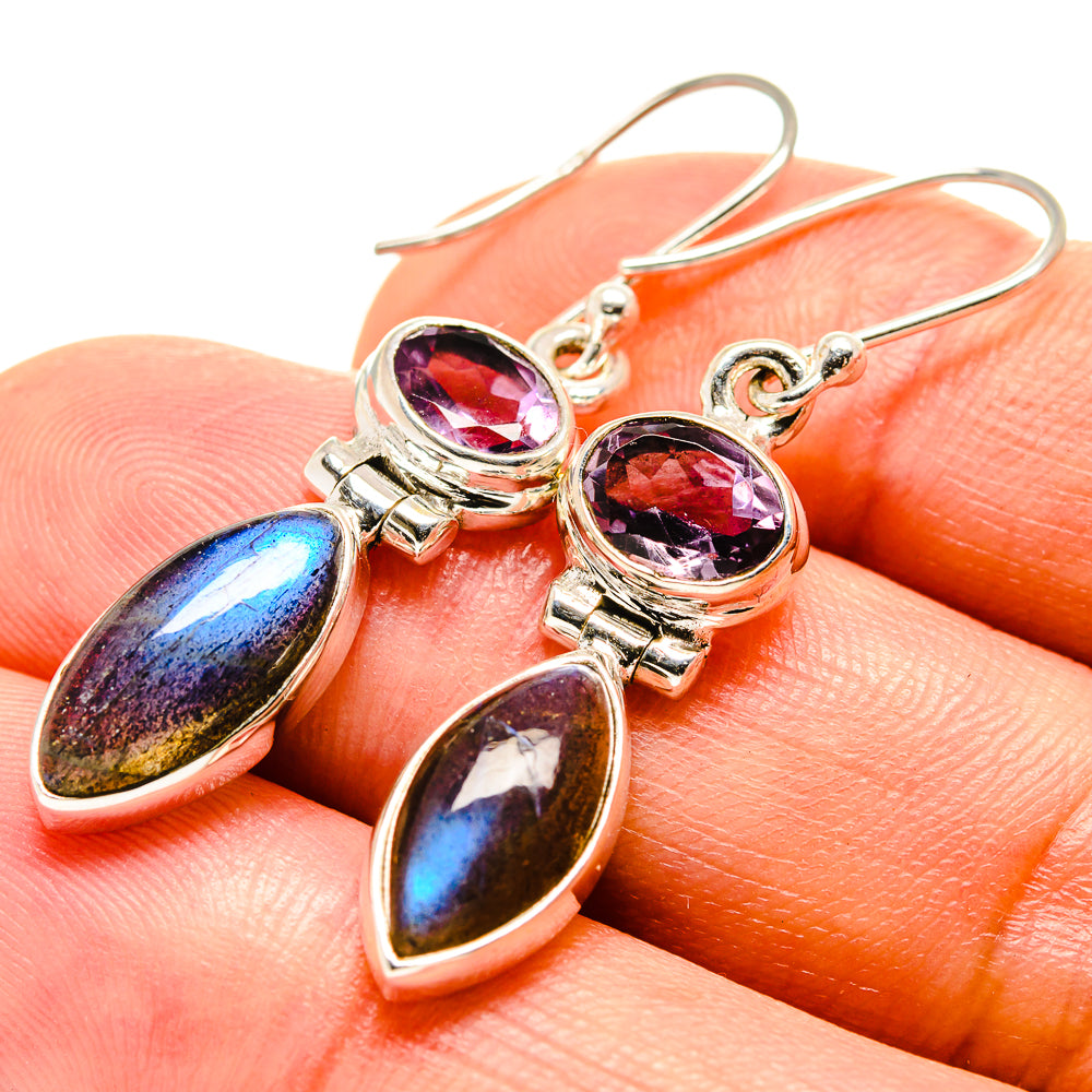 Labradorite Earrings handcrafted by Anasilvercos - EARR415287