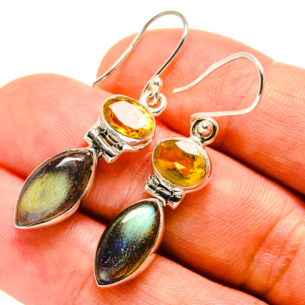 Labradorite Earrings handcrafted by Anasilvercos - EARR415306