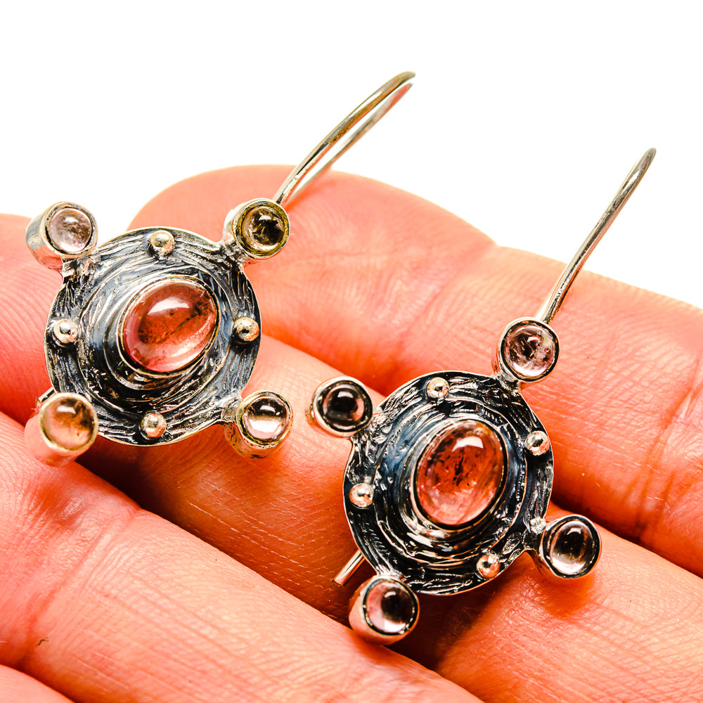 Pink Tourmaline Earrings handcrafted by Anasilvercos - EARR415312