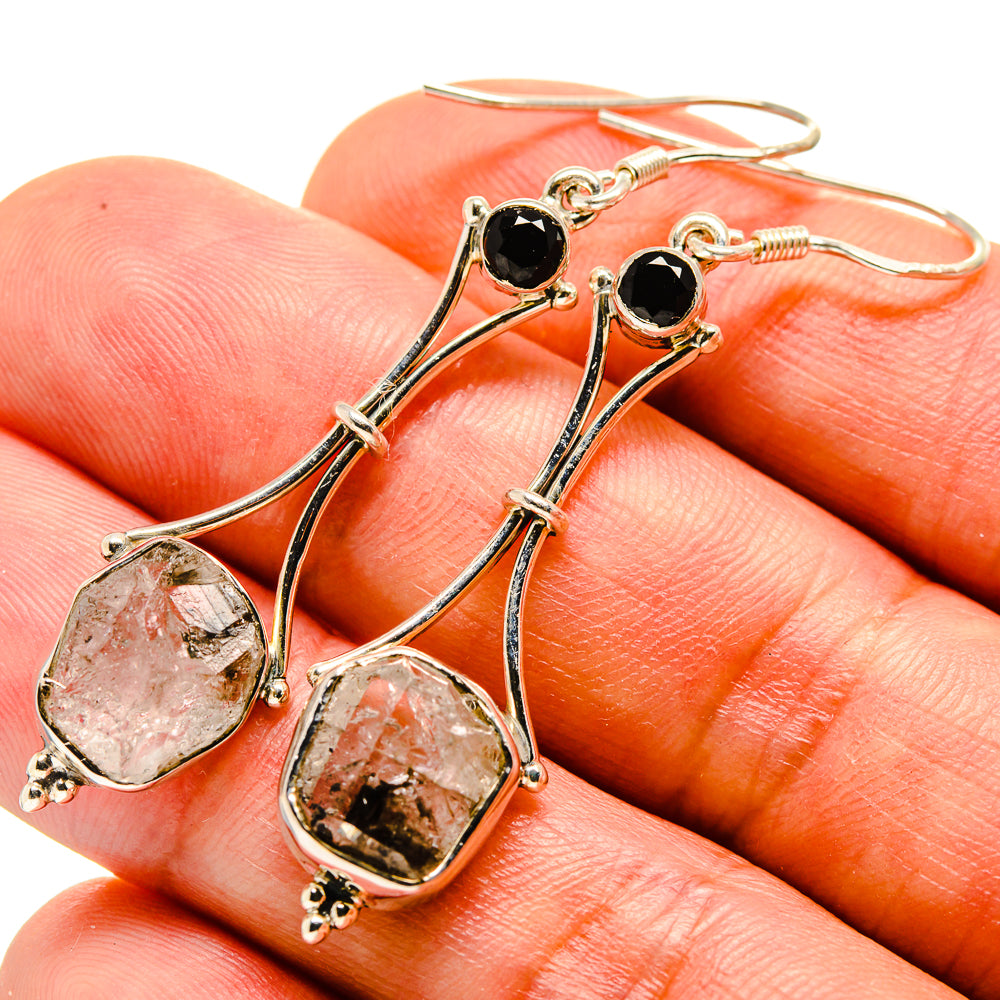 Herkimer Diamond Earrings handcrafted by Anasilvercos - EARR415314