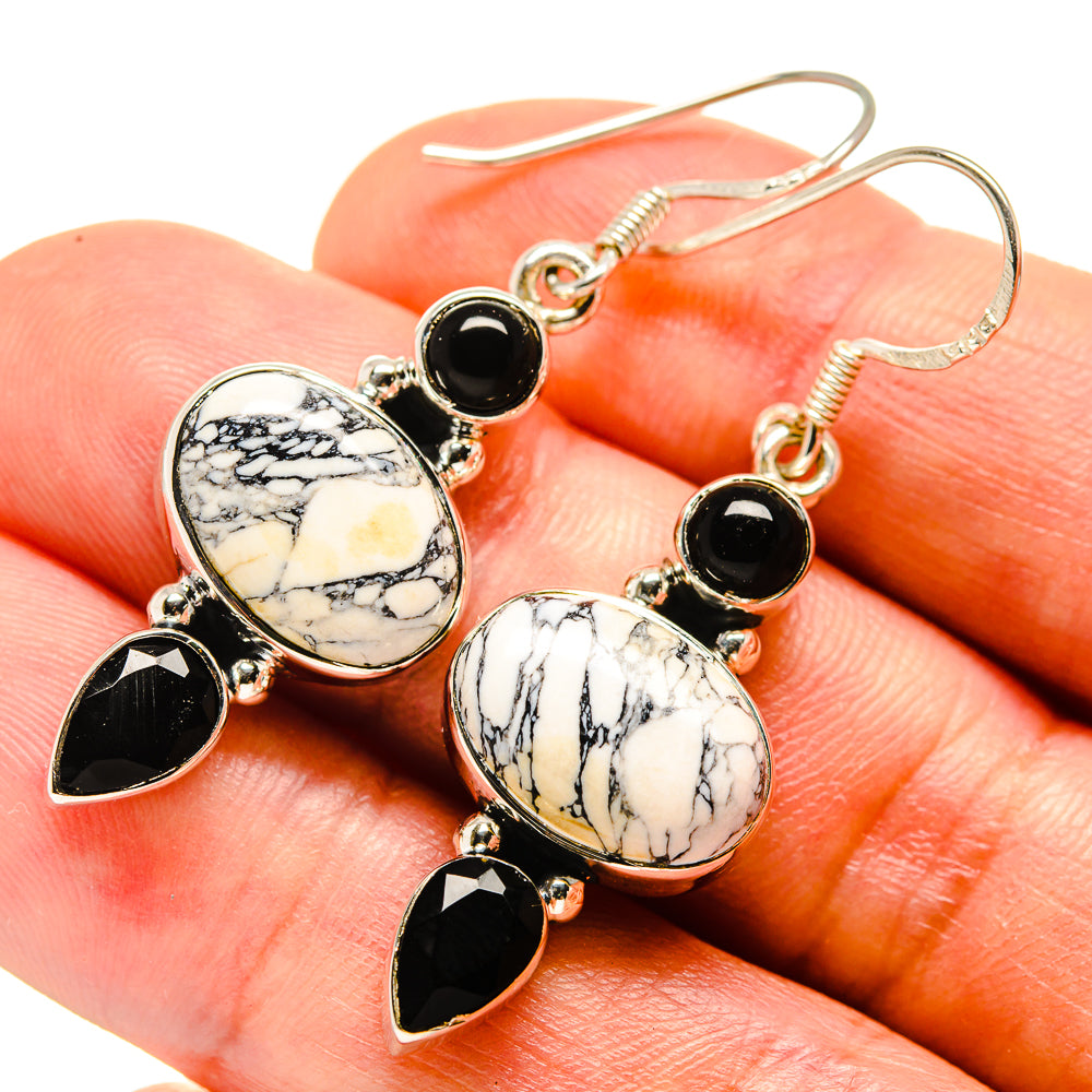 Howlite Earrings handcrafted by Anasilvercos - EARR415315