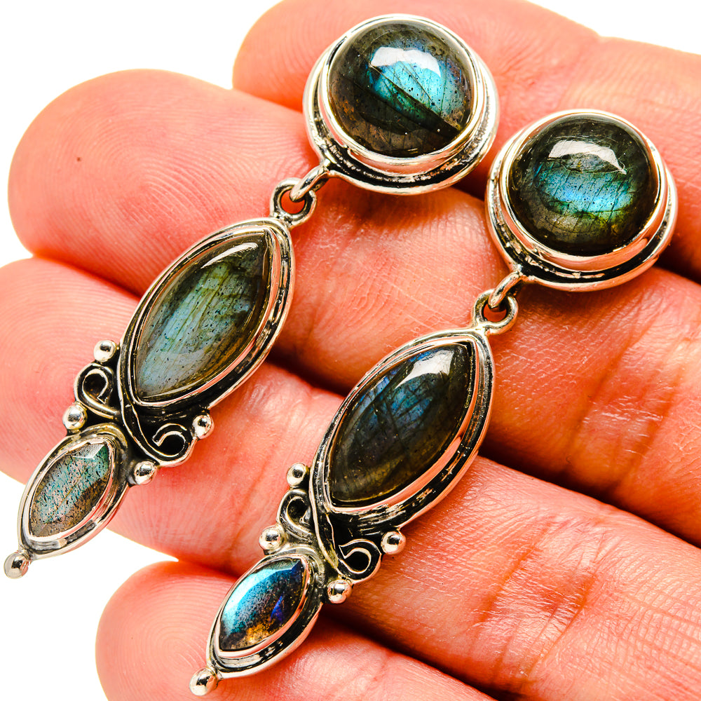Labradorite Earrings handcrafted by Anasilvercos - EARR415339