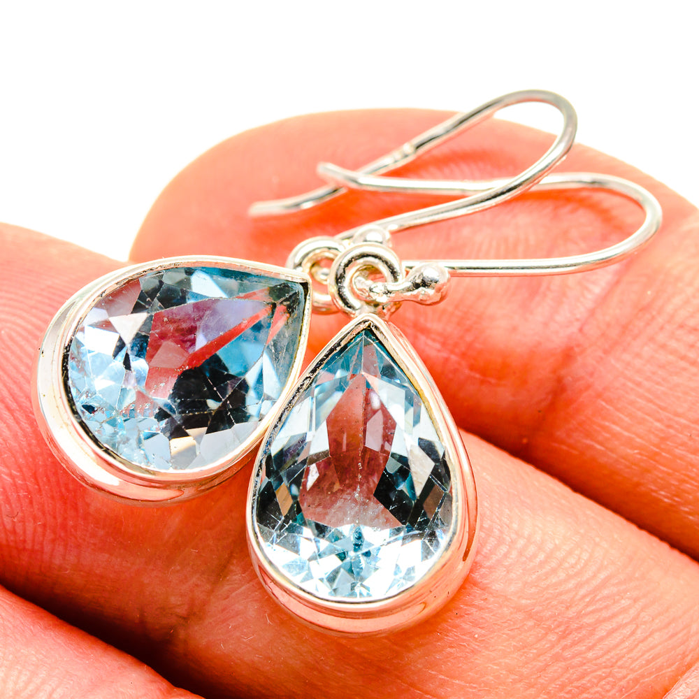 Blue Topaz Earrings handcrafted by Anasilvercos - EARR415347
