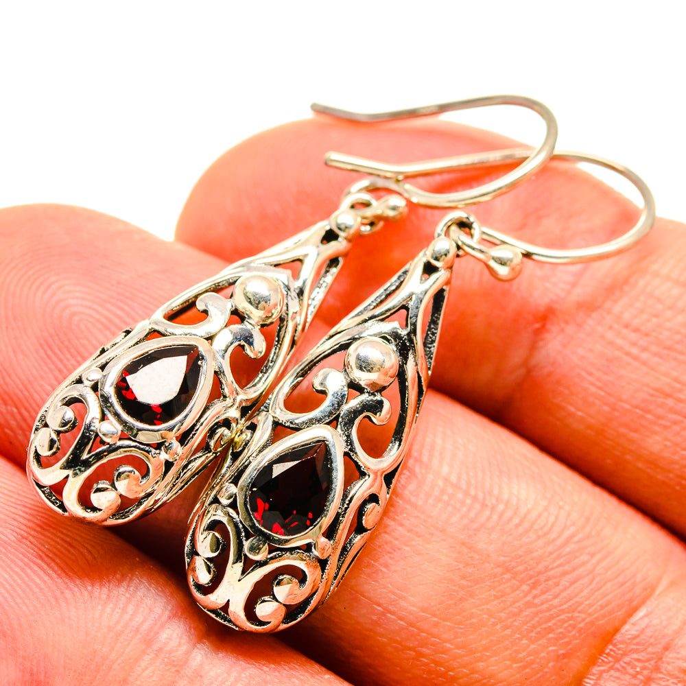 Garnet Earrings handcrafted by Anasilvercos - EARR415351