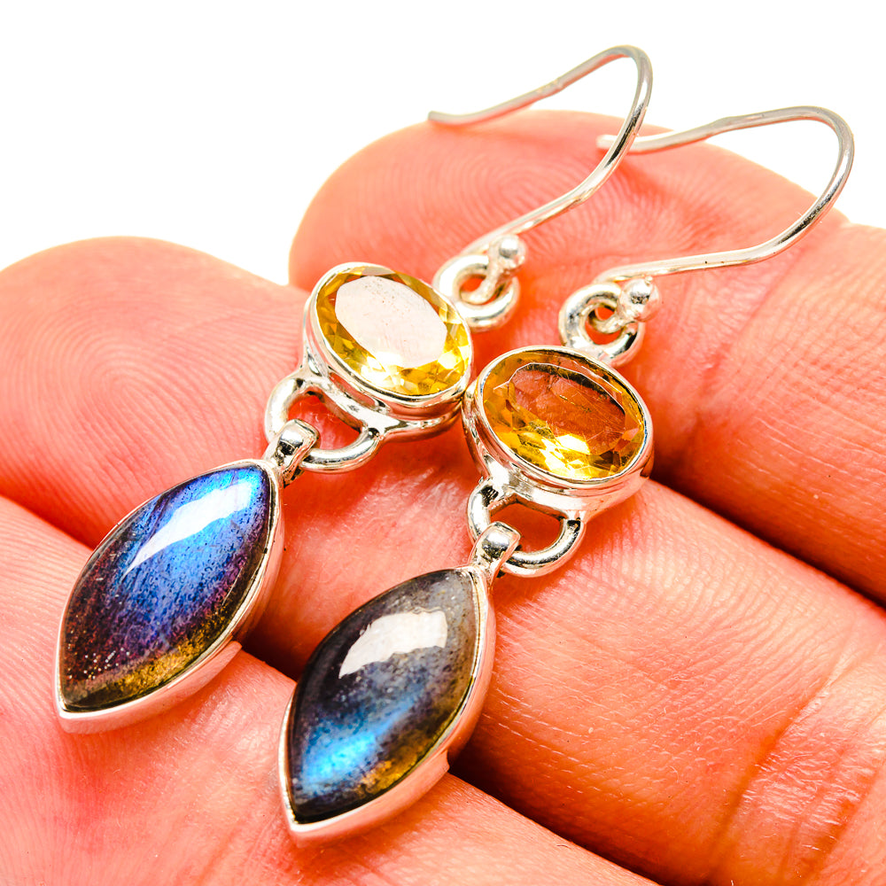 Labradorite Earrings handcrafted by Anasilvercos - EARR415354