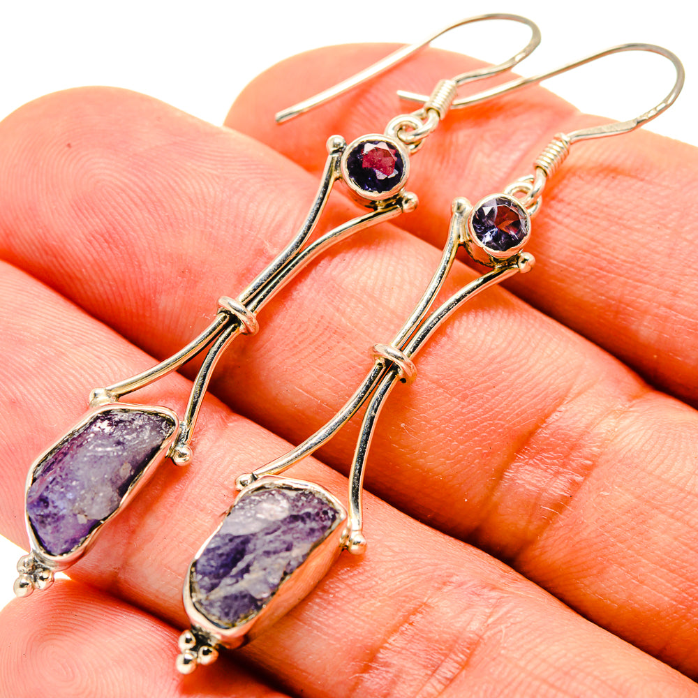 Tanzanite Earrings handcrafted by Anasilvercos - EARR415358