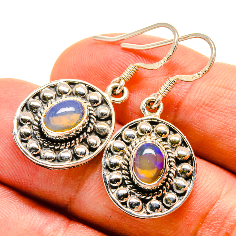 Ethiopian Opal Earrings handcrafted by Anasilvercos - EARR415359